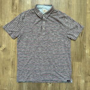 Faherty Striped Polo Shirt - Red and Blue